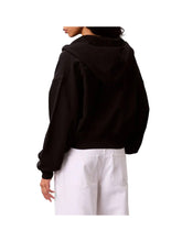 CALVIN2 1USCITA Calvin Klein Felpa A- French Terry Badg - Nero Nero